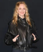 Paris Fashion Week Diane Kruger Leather Jacket