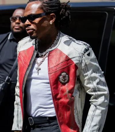 Paris Fashion Week 2026 Gunna Leather Jacket