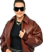 PFW Juliette Binoche Leather Jacket