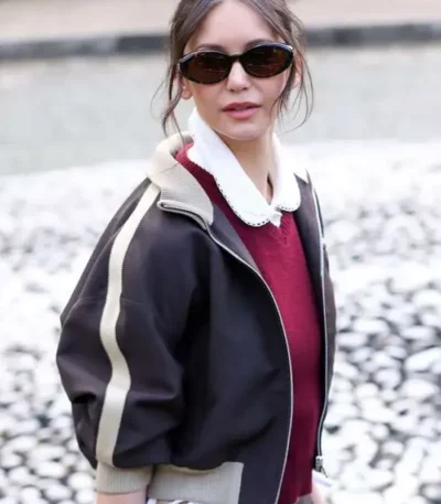 PFW 2026 Nina Dobrev Bomber Jacket