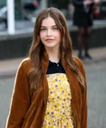 PFW Barbara Palvin Brown Jacket