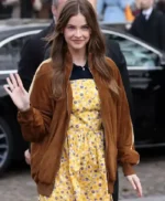 PFW Barbara Palvin Brown Jacket