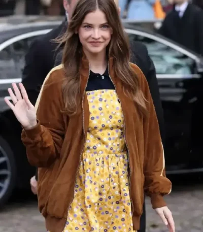 PFW Barbara Palvin Brown Jacket