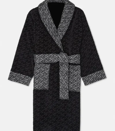 Pat Bode Black With Grey Versace Bathrobe