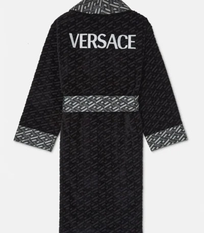 Pat Bode Black With Grey Versace Bathrobe