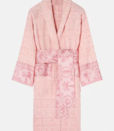 Pearl Toy Pink Versace Plain Bathrobe