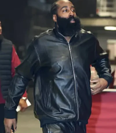 Pistons Vs Cavaliers James Harden Leather Jacket