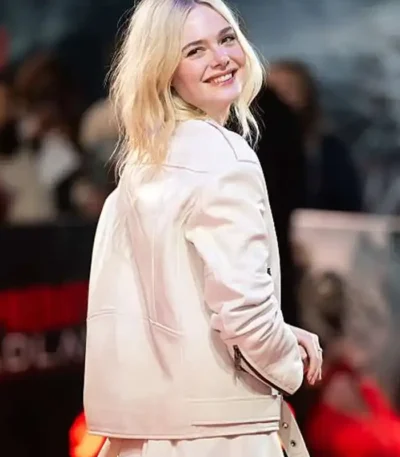 Predator Badlands Elle Fanning Leather Jacket