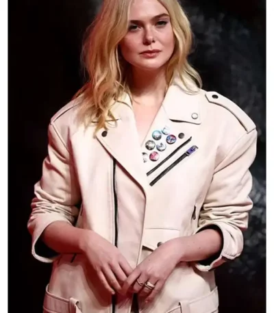 Predator Badlands Elle Fanning Leather Jacket