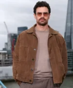 Theo James Junket Brown Suede Jacket