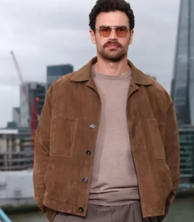 Theo James Junket Brown Suede Jacket