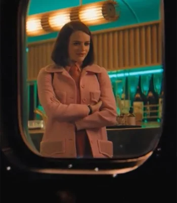 Prince Bullet Train Joey King Pink Wool Coat