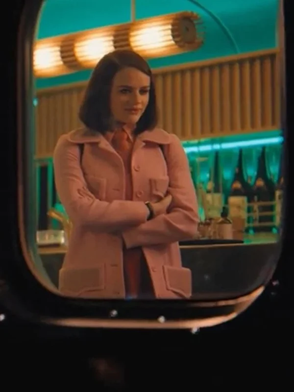 Prince Bullet Train Joey King Pink Wool Coat