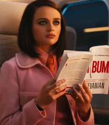 Prince Bullet Train Joey King Pink Wool Coat