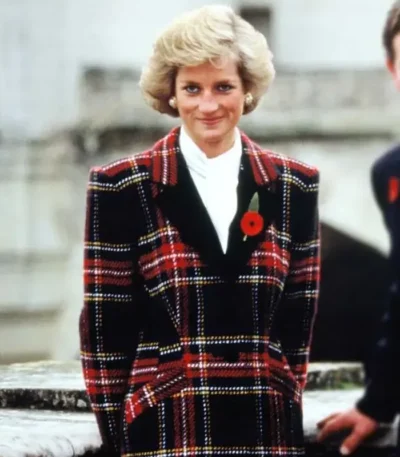 Princess Diana Check Coat