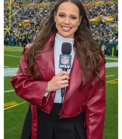 Pro Football Host Bridget Condon Maroon Jacket