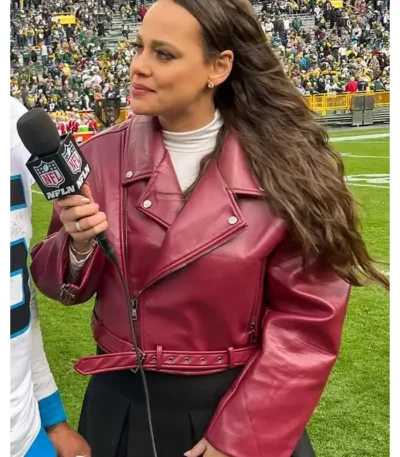 Pro Football Host Bridget Condon Maroon Jacket
