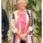 Prue Leith Triangle Print Blazer