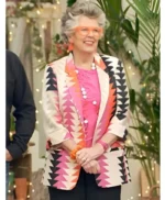 Prue Leith Triangle Print Blazer