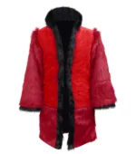 Emma Stone 101 Dalmatians Cruella Devil Fur Red Coat