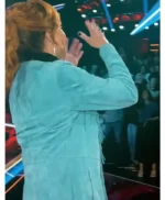 Reba McEntire Blue Fringe Coat