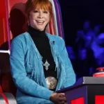 Reba McEntire Blue Fringe Coat