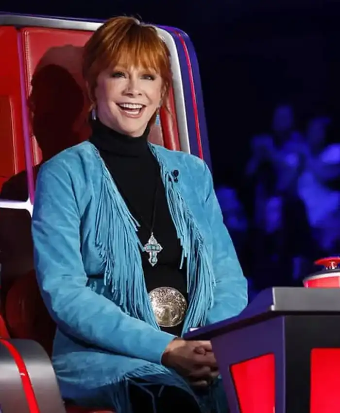 Reba McEntire Blue Fringe Coat Reba McEntire Blue Fringe Coat