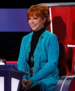 Reba McEntire Blue Fringe Coat