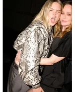 Renee Rapp Snakeskin Printed Leather Jacket