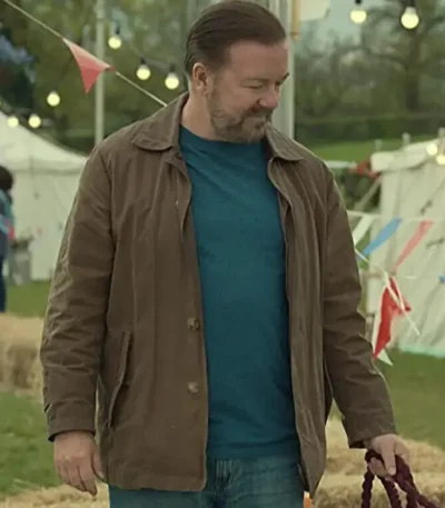 Ricky Gervais After Life Brown Jacket