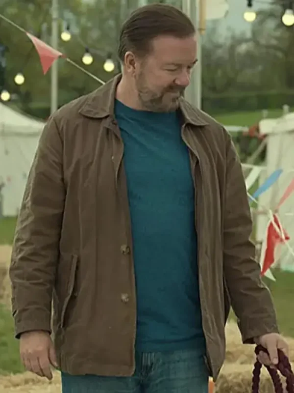 Ricky Gervais After Life Brown Jacket