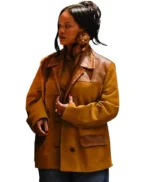 Rihanna Mustard Suede Jacket