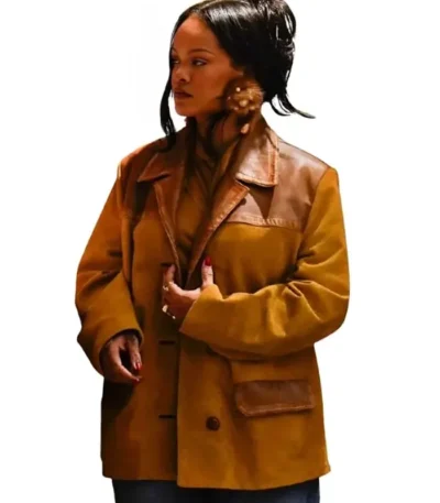 Rihanna Mustard Suede Jacket