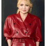 Robin Hood Premiere Elena Matei Leather Jacket