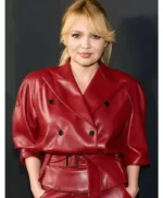 Robin Hood Premiere Elena Matei Leather Jacket