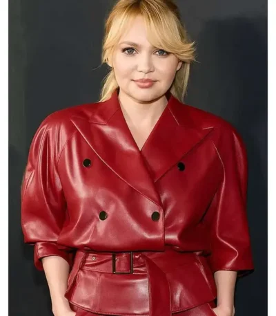 Robin Hood Premiere Elena Matei Leather Jacket