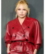 Robin Hood Premiere Elena Matei Leather Jacket