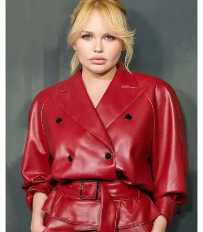 Robin Hood Premiere Elena Matei Leather Jacket