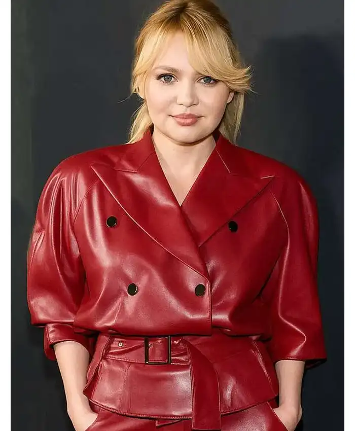 Robin Hood Premiere Elena Matei Leather Jacket Robin Hood Premiere Elena Matei Leather Jacket