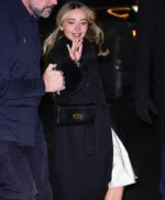 SNL 2026 Sabrina Carpenter Black Wool Coat
