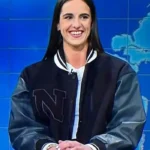 SNL Caitlin Clark Black Varsity Jacket
