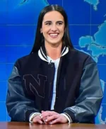 SNL Caitlin Clark Black Varsity Jacket