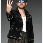 SNL Ryan Gosling Studded Leather Jacket