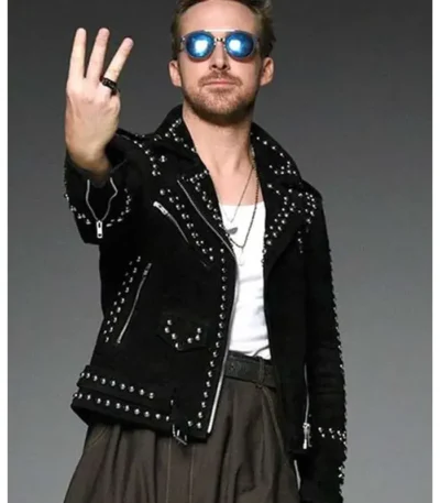 SNL Ryan Gosling Studded Leather Jacket