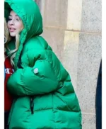 Sabrina Carpenter Green Puffer Jacket