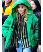 Sabrina Carpenter Green Puffer Jacket