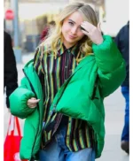 Sabrina Carpenter Green Puffer Jacket
