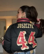 Kristin Juszczyk 44 Black Puffer Jacket