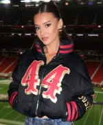 Kristin Juszczyk 44 Black Puffer Jacket