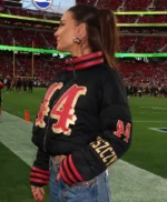 Kristin Juszczyk 44 Black Puffer Jacket
